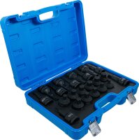 Kraft-Bit-Einsatz-Satz | Antrieb Innenvierkant 20 mm (3/4") | Innensechskant, T-Profil (für Torx) | 22-tlg.