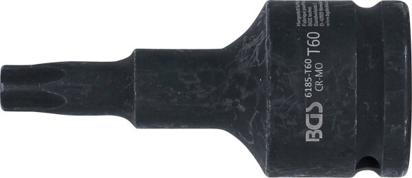 Kraft-Bit-Einsatz | Länge 100 mm | Antrieb Innenvierkant 20 mm (3/4") | T-Profil (für Torx) T60