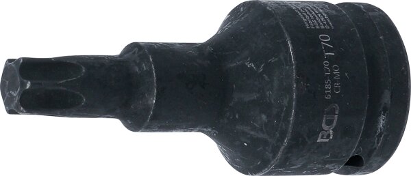 Kraft-Bit-Einsatz | Länge 100 mm | Antrieb Innenvierkant 20 mm (3/4") | T-Profil (für Torx) T70