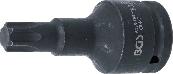 Kraft-Bit-Einsatz | Länge 100 mm | Antrieb Innenvierkant 20 mm (3/4") | T-Profil (für Torx) T80