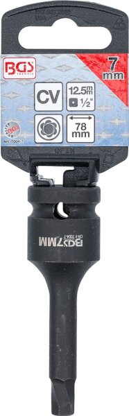 Schraubenausdreher | Antrieb Innenvierkant 12,5 mm (1/2") | für defekten Innensechskant 7 mm