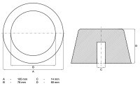 Gummiauflage | für Hebebühnen | Ø 105 mm