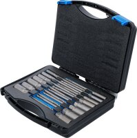 Steckschlüssel-Einsatz-Satz, Sechskant | extra lang | Antrieb Außensechskant 6,3 mm (1/4") | für Bohrmaschinen | SW 5,5 - 19 mm | 15-tlg.