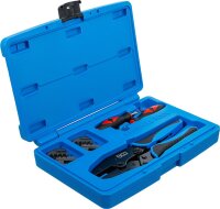 Crimpzangen- und Stecker-Entriegelungs-Werkzeug-Satz | mit 2 Paar Backen