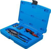 Crimpzangen- und Stecker-Entriegelungs-Werkzeug-Satz | mit 2 Paar Backen