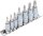 Schraubenausdreher-Bit-Einsatz-Satz | Antrieb Innenvierkant 6,3 mm (1/4") / 10 mm (3/8") | für defektes T-Profil (für Torx) | T10 - T40 | 7-tlg.