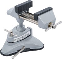Tisch-Schraubstock | schwenkbar | Backen 70 mm | mit Vakuum-Saugfuß