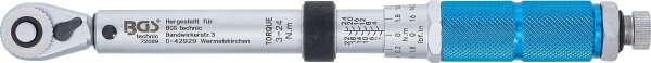 Drehmomentschlüssel | Abtrieb Außenvierkant 6,3 mm (1/4") | 3 - 24 Nm