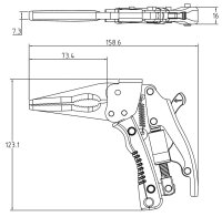 Langbeck-Gripzange | mit Pistolengriff | 170 mm