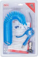Druckluft-Ausblaspistole | mit Druckluft-Spiralschlauch und T-Verbinder