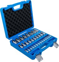 Bit-Einsatz-Satz | Antrieb Innenvierkant 6,3 mm (1/4") / 10 mm (3/8") / 12,5 mm (1/2") | Innensechskant 2 - 19 mm / 1/4 - 9/16" | Metrisch und Zollgrößen | 32-tlg.