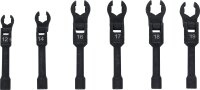 Hahnenfußschlüssel-Satz | Antrieb Innenvierkant 10 mm (3/8") | mit Gelenk | 6-tlg.