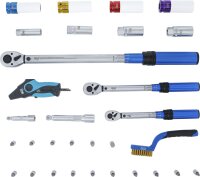 Drehmomentschlüssel-Satz | Abtrieb Außenvierkant 6,3 mm (1/4"), 10 mm (3/8"), 12,5 mm (1/2") | 31-tlg.