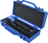 Druckluft-Schlagschrauber | abgewinkelt & Kraft-Steckschlüssel-Satz | 12,5 mm (1/2") | 650 Nm | 10-tlg.
