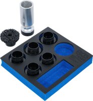 Werkstattwageneinlage 1/6: Radnabenschleifer-Satz | für Stehbolzen und Radmutternbolzen | 7-tlg.