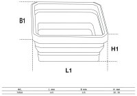 Magnet-Haftschalen-Satz | Silikon | faltbar | 115 x 115 x 50 mm | 4-tlg.