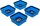 Magnet-Haftschalen-Satz | Silikon | faltbar | 115 x 115 x 50 mm | 4-tlg.