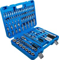 Steckschlüssel-Satz Wellenprofil | Antrieb 6,3 mm (1/4") / 12,5 mm (1/2") | 150-tlg.