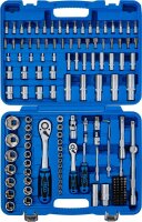 Steckschlüssel-Satz Wellenprofil | Antrieb 6,3 mm (1/4") / 12,5 mm (1/2") | 150-tlg.