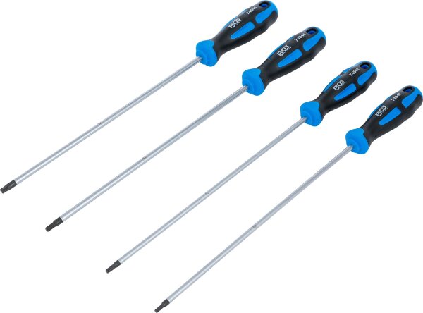 Schraubendreher-Satz | extra lang | T-Profil (für Torx) | T15 - T30 | 4-tlg.