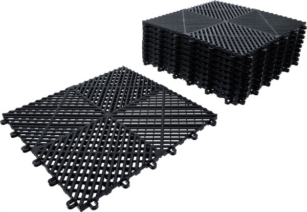 Kunststoff-Fliesen-Satz | Klick-System | 400 x 400 x 18 mm | 10-tlg.