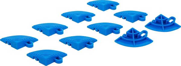 Kunststoff-Fliesen-Eckelement-Set | Klick-System | 57 x 57 x 18 mm | 10-tlg.