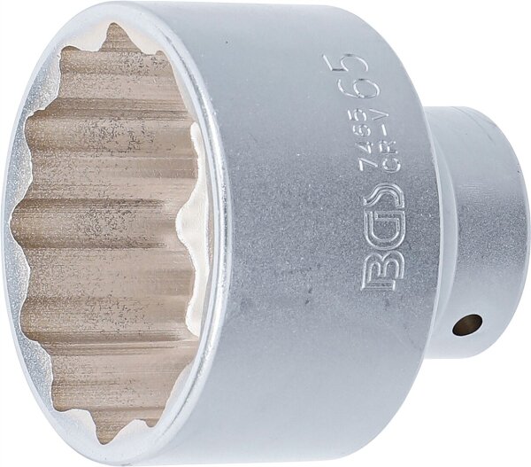 Steckschlüssel-Einsatz Zwölfkant | Antrieb Innenvierkant 20 mm (3/4") | SW 65 mm