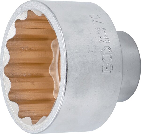 Steckschlüssel-Einsatz Zwölfkant | Antrieb Innenvierkant 20 mm (3/4") | SW 70 mm