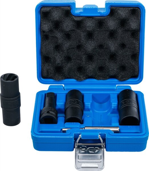 Kraft-Spezial-Steckschlüssel-Wendeeinssatz-Satz | Sechskant & Schraubendreher 17 - 19 - 21 mm | 12,5 mm (1/2") | 3-tlg.