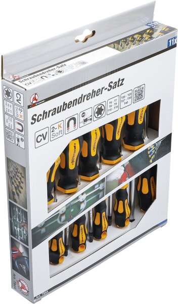 Schraubendreher-Satz | T-Profil (für Torx) T6 - T40 | 11-tlg.