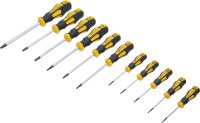 Schraubendreher-Satz | T-Profil (für Torx) mit Bohrung T6 - T40 | 11-tlg.