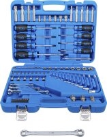 Werkzeugsortiment | 6,3 mm (1/4") + 12,5 mm (1/2") | E-Profil / T-Profil (für Torx) | 84-tlg.
