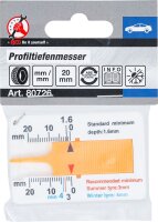 Profiltiefenmesser | mit Schlüsselanhänger | 0 - 20 mm