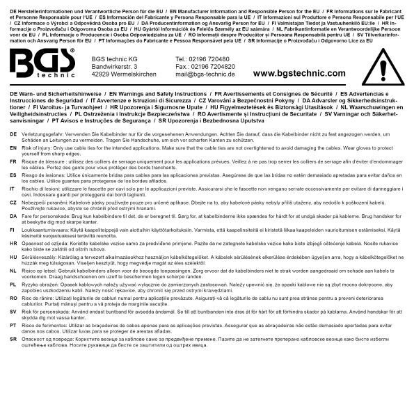 Kabelbinder-Sortiment | Edelstahl | rostfrei | 7,0 x 200 mm | 10-tlg.