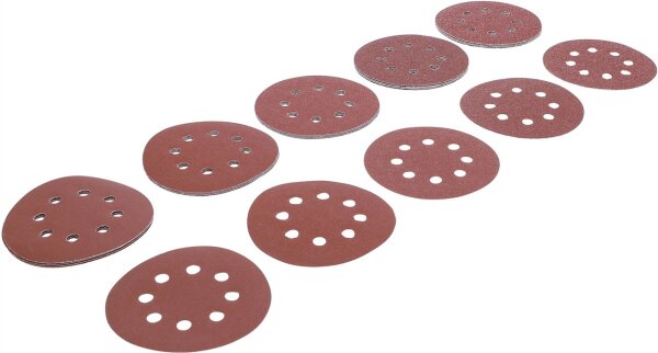 Schleifblatt-Satz für Exzenterschleifer | Ø 125 mm | K 40 - 180 | 25-tlg.