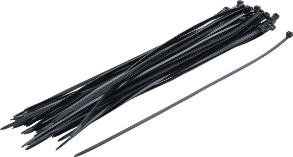 Kabelbinder-Sortiment | schwarz | 4,5 x 350 mm | 50-tlg.