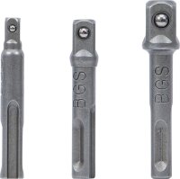 Adapter-Satz | SDS - Außenvierkant 6,3 mm (1/4"), 10 mm (3/8"), 12,5 mm (1/2") | 3-tlg.