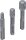 Adapter-Satz | SDS - Außenvierkant 6,3 mm (1/4"), 10 mm (3/8"), 12,5 mm (1/2") | 3-tlg.