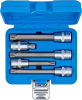 Bit-Einsatz-Satz | Antrieb Innenvierkant 12,5 mm (1/2") | Innenvielzahn (für XZN) | 5-tlg.