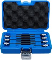 Bit-Einsatz-Sortiment | Antrieb Innenvierkant 6,3 mm (1/4") | T-Profil (für Torx) mit Kugelkopf T10 - T40 | 7-tlg.