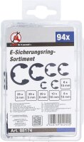 E-Sicherungsring-Sortiment | 3 - 15 mm | 94-tlg.