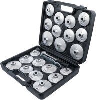 Ölfilterschlüssel-Satz | Aluminium-Druckguss | Antrieb Innenvierkant 12,5 mm (1/2") | 23-tlg.