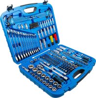 Steckschlüssel-Satz Wellenprofil | Antrieb 6,3 mm (1/4") / 10 mm (3/8") / 12,5 mm (1/2") | 218-tlg.