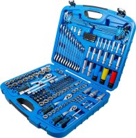 Steckschlüssel-Satz Wellenprofil | Antrieb 6,3 mm (1/4") / 10 mm (3/8") / 12,5 mm (1/2") | 218-tlg.