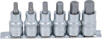 Bit-Einsatz-Satz | Antrieb Innenvierkant 12,5 mm (1/2") | Innensechskant 6 - 14 mm | 6-tlg.