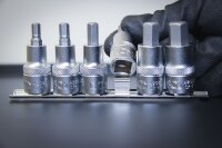 Bit-Einsatz-Satz | Antrieb Innenvierkant 12,5 mm (1/2") | Innensechskant 6 - 14 mm | 6-tlg.