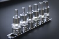 Bit-Einsatz-Satz | Antrieb Innenvierkant 12,5 mm (1/2") | Innensechskant 6 - 14 mm | 6-tlg.