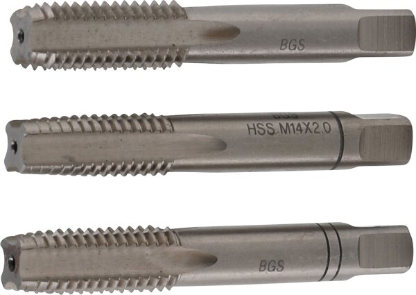 Gewindebohrer-Satz | Vor-, Mittel- und Fertigschneider | HSS-G | M14 x 2,0 | 3-tlg.