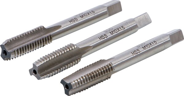 Gewindebohrer-Satz | Vor-, Mittel- und Fertigschneider | HSS-G | M10 x 1,5 | 3-tlg.