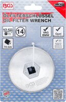 Ölfilterschlüssel | 14-kant | Ø 74 mm | für Audi, BMW, Mercedes-Benz, Opel, VW